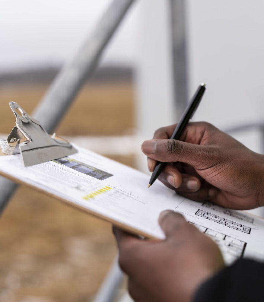 close-up-hand-filling-document